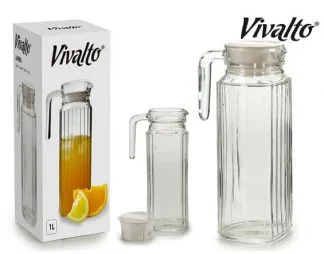 Lasikannu 1 L + kansi, neliö