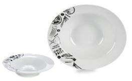 Syvä lautanen 23 cm Pasta valk. posliini