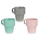 Muki pinottava 360 ml värilajitelma posliini