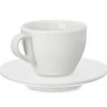 Kahvikuppi+alusta 180ml valk. posliini